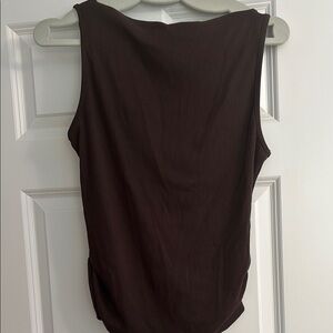 Michael Stars Brown Tank Top with Streamlined Design